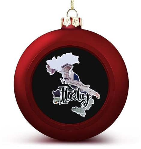 Yelolyio Italien Weihnachtskugel Ornament Italien Wahrzeichen Weihnachtsbaum Anhänger Hängende saisonale Feiertagsdekoration für Zuhause Bauernhaus Weihnachtsdekoration