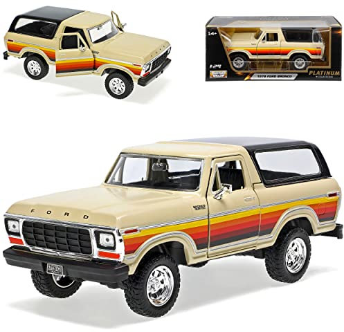 Motormax Ford Bronco Beige 2. Generation 1978-1979 1/24 Modell Auto
