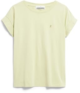 ARMEDANGELS Damen T-Shirt aus Bio-Baumwolle IDAARA Loose Fit Pastel Green XL