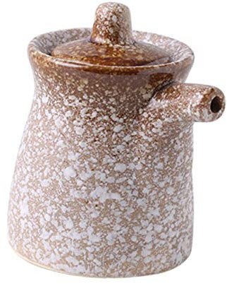 MAGICLULU Olive Oil Decanter Seasoning Pot Ceramics Small Tools With Cover Cooking Oil Cruet