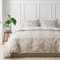 Tokokimo Grey and White Super King Duvet Set - Bedding Sets Reversible Design 3pcs, Soft Microfiber Super King Size Duvet Cover Sets 260x220 cm with Pillowcases, Easy Care, Printed Grey/Plant