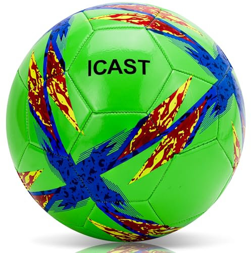 ICAST Kids Football Ball | Lightweight Size 5 Soccer Ball for Indoor&Outdoor Use for Kids | Ideal for Football Training Sessions | Suitable for Boys & Girls | Futsal Ball Alternative