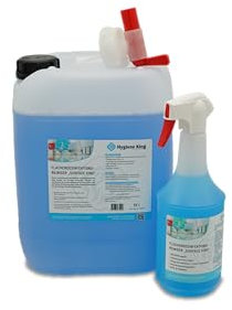 Desinfektionsreiniger für Oberflächen | hocheffizient | begrenzt viruzid | 10L + 1L mit Auslaufhahn | Wellness, Solarium, Yogamatte, Sportgeräte, Gastro, Kunstleder