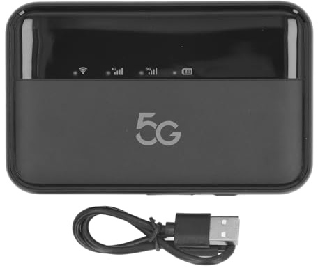 5G WiFi Mobile Hotspot, 5G WiFi 6 Travel Mobile Hotspot Dual Band WiFi mit Nano-SIM-Kartensteckplatz, 10.000 MAh Bis zu 16 Geräte Gleichzeitig