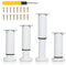 Izrielar 12er Möbelfüße Set,möbelfuß verstellbar12-18cm,Stahl Tischbeine,Vergrößerte Basis.Mit 16 Pcs Schrauben + 1 Pcs Schraubendreher,für Möbel Sofa Bett Nachttisch Schrank Kabinett(weiß)