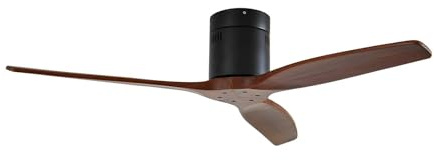 Lucande Deckenventilator leise mit Fernbedienung, Ø 132 cm, walnuss | Ventilator Holz bis 15 m², Sommerbetrieb und Winterbetrieb, Wohnzimmer.