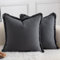 Mandioo 2er Set neutralen Baumwolle Quasten Kissenbezug 45x45cm Dekorative Kissenbezüge Dekokissen Boho Sofakissen Kissenhülle für Couch Sofa Schlafzimmer Wohnzimmer Heimdekoration Grau