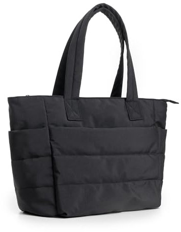 ACUYE Lightweight Puffy Tote Bag for Women - Quilted Puffer Handbag With Compartments