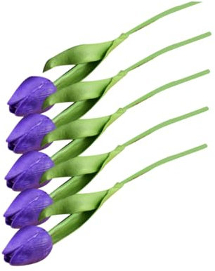 Cabilock 5st Braut Hochzeitsstrauß Tulpen Seidenblumen Echte Tulpen Girlandendekor Künstliche Tulpenstiele Tulpen-brautstrauß Gefälschte Blumen Gefälschte Tulpe Brautsträuße Für Die Braut