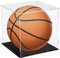 sourcing map Basketball-Vitrine, 25,4 cm, transparente Acryl-Vitrine mit Basketball-Ständer, Würfel, Aufbewahrungsbox für signierte Fußball-Memorabilien, Sammlerstücke