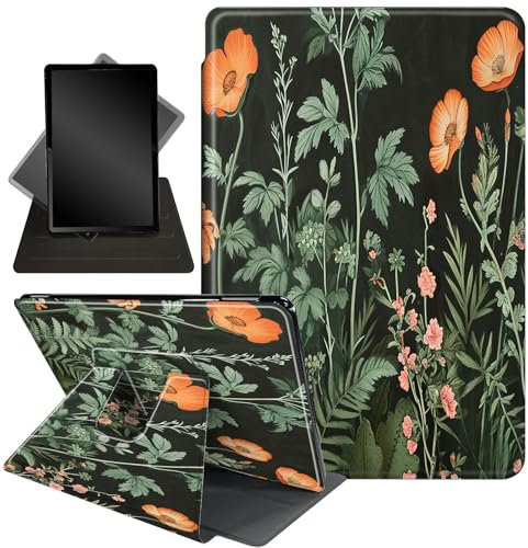 for All-New Amazon Kindle Fire 7 Tablet Case(12th, 2022 Release),Fire 7 Tablet Case,360 Degree Rotating Stand Smart Protective Case for Fire 7 2022 Tablet (7 Display),Midnight Flowers 0