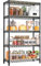 Taotigzu Estantería de almacenamiento de 5 niveles 90 x 30 x 183 cm, estante para cargas pesadas, estante de garaje metálico ajustable carga máxima 875 kg para almacenamiento de garaje taller de