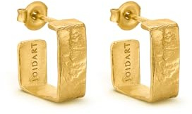 KLEINE LIGNIS-OHRRINGE GOLD | Entworfen vom Joidart Lab | Kollektion Lignis | Messing mit 24K-Vergoldung | Glänzendes Finish
