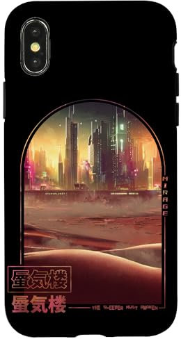 Cyberpunk Retro Futurismus Ästhetik mit Japan Harajuku stil Hülle für iPhone X/XS