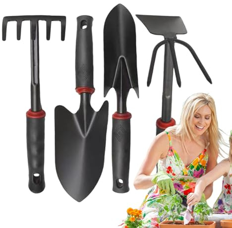 Garten-Handwerkzeuge, 4 x Unkrautvernichter, ergonomisches Zubehör, leicht, rutschfest, für Topfpflanzen, Landschaftsbau, Balkon und Hinterhof