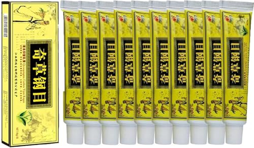 Crème de guérison aux herbes bio contre l'eczéma, crème aux herbes chinoises naturelles, crème pour le visage, crème pour le corps, crème anti-démangeaisons à usage externe (10pcs)