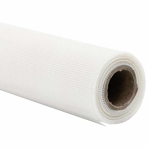 Moustiquaire blanc en fibre de verre 60 x 500 cm pour jardin terrasse balcon extérieur, panneau grillage rigide occultant brise vue palissade séparation intimité et protection contre