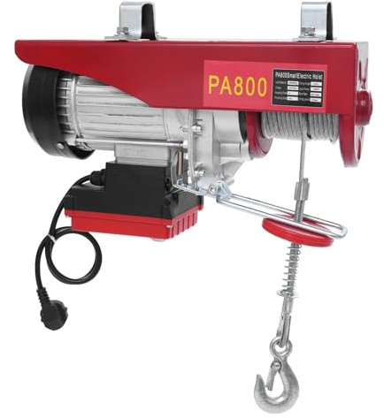 Palans électriques Palans manuels à chaînes Palan électrique 220V 800kg| Treuil de levage à télécommande sans fil de fil d'acier de taille de 39.37ft pour le garage