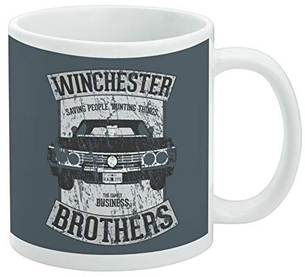 Supernatural Brother's Impala Keramik-Kaffeetasse, originelles Geschenk für Kaffee, Tee und heiße Getränke, 325 ml, Weiß
