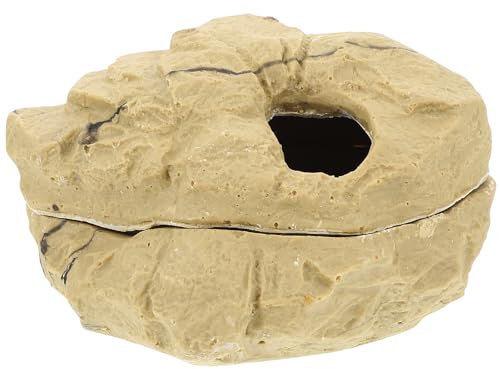 Balacoo Schlangenhaut-Reptilien-Häute und Höhlen-Echsen-Versteck Robustes großes Krabbler-Reptilien-Versteck für Schlangen-Reptilien-Echsen-Klein
