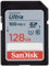 SanDisk Ultra SDXC UHS-I Speicherkarte 128 GB (für Kompaktkameras der Einstiegs- und Mittelklasse, Class 10, U1, 100 MB/s Übertragung, Full HD Videos)