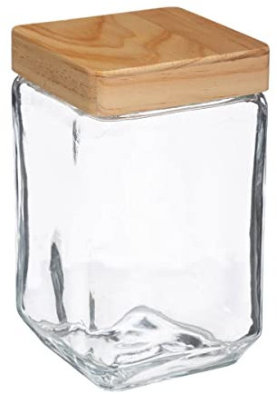 5five - bocal verre carré couvercle pin pin 1,25l