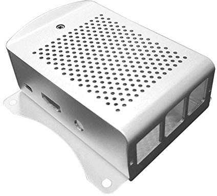 VGE Raspberry Pi Wall Mount Metal case with Fan (Raspberry Pi 3+, 2, b+, Silver)