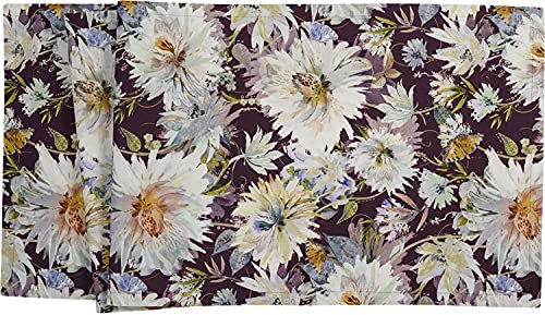 Sander 'Flowerful' Tischbänder Tischläufer Mitteldecke Tischset, Verschiedene Größen, Berry, Größe:Mitteldecke 100 x 100 cm