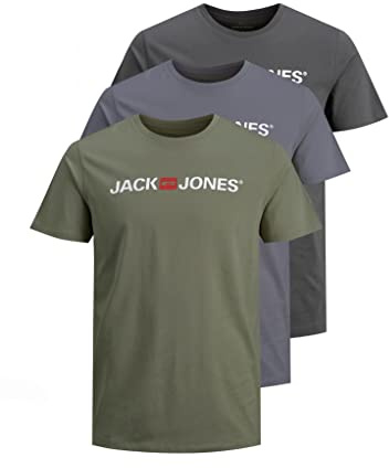 JACK & JONES Lot de 3 t-Shirts pour Homme, XXXL