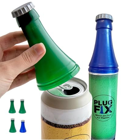 Dosenaufsatz Set 4 Stück Plug Fix für Getränkedosen Biergeschenk Männer Geburtstagsgeschenk lustige Männergeschenke Geschenkidee Bierliebhaber Wespenschutz