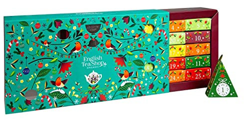 ETS Tee Adventskalender Christmas Vibes Only | BIO-Weihnachtstees | Pyramidenbeutel | 25 verschiedene Sorten | Design-Kalender