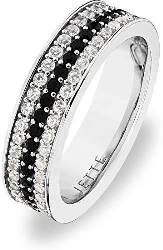 JETTE Damen-Damenring 925er Silber 58 Zirkonia 57 Silber 32022007