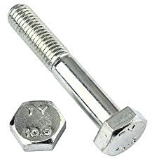 2 Stk Sechskantschraube mit Schaft - DIN 931 10.9 M12 x 120 verzinkt