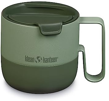 KleanKanteen RiseMug mit Flip Lid in der Farbe: Sea Spray, 414ml, aus Edelstahl hergestellt, spülmaschinengeeignet, 1010194