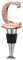 WishDeco Weinverschluss, Sektverschluss, Flaschenverschluss, Wein Geschenk, Champagner Verschluss, Flaschenstöpsel, Geschenke für Weinliebhaber, Geschenk-Box, Rosévergoldung, Anfangsbuchstabe C