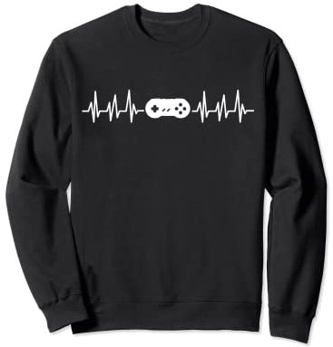 Zocken Tshirt Lustig Herren RPG Gaming Controller Zocker Sweatshirt