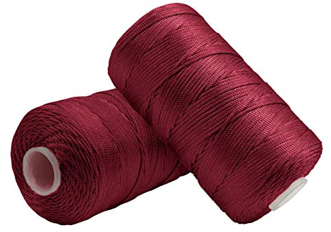 Uiopa Makramee Garn 1,5mm x 400m, Nylonschnur Bändchengarn für Häkeltasche, Häkelgarn Schmuckband Farbig für Häkeln, Stricken, Dekoration, DIY-Projekte