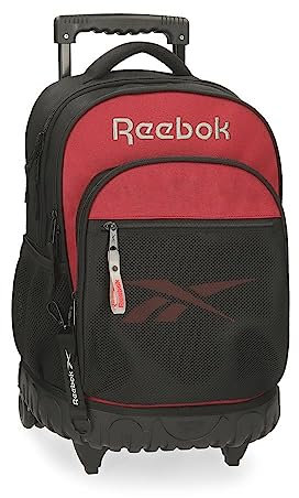 Reebok Portland Kompakter Rucksack, 2 Räder, Schwarz, 32 x 43 x 21 cm, Polyester, 28,9 l, Schwarz, Talla única, Rucksack Compact 2 Rollen