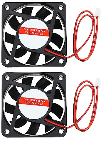 2Pcs 24V 6015 Brushless Fan 6015 24V DC Brushless Cooling Fan Accessories for Camera Inverter Cabinet Refrigerator DVR TV Box Projector