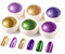 BISHENGYF Purple & Gold Chrome Nail Powder【Upgrade Mirror Effect】Green Nail Chrome Powders【Lasting Glitter】Metal Chrome Powder for Nails as Gift, High Capacity Glazed Donut Nail Powder - Easy Apply