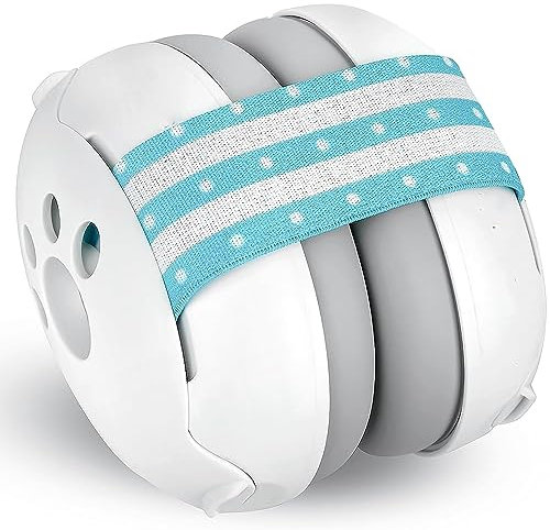 Baby Ear Defender for Babies and Toddlers up to 36 Months - Noise Reduction Earmuffs - Soft Adjustable Headband Toddlers - Comfortable Baby Headphones Against Hearing Damage - Blue