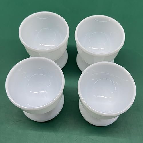 Lot de 8 coquetiers en plastique blanc