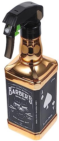 Yardwe Hairdressing Spray Bottle, 500ml Plastic Hairdressing Spray Bottle Salon Barber Hair Tools Water Sprayer (Golden)