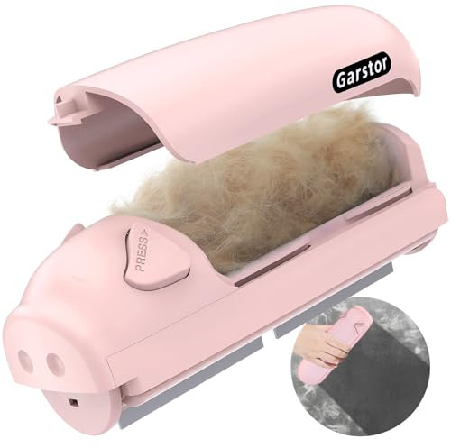 Garstor Katzenhaarentferner, Hundehaarentferner, Tierhaarentferner Fusselrolle, Fusselbürste für Tierhaar, für Sofa, Bett, Teppich, Kratzbaum, Rosa