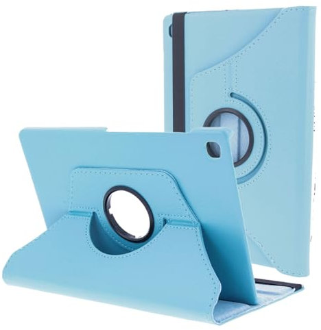 Étui en Similicuir Rotatif à 360° pour Samsung Galaxy S5e 10,5 (T720 - T725), étui de Protection, Bleu Clair
