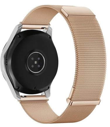 Métal Bracelets pour Samsung Gear Sport Bracelet de Montre, Double Magnétique Réglable Milanais en Acier Inoxydable Femme Homme Bande de Remplacement Compatible avec Samsung Gear Sport Sangle (2)
