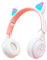 Bluetooth Wireless Headphones, Head-mounted Headse, Foldable Earphones,LED Light Up Cat Ear Shaped Headphones, Over Ear Headphones Stereo with Soft Earmuffs for Phone/PC/TV/Tablet (White)