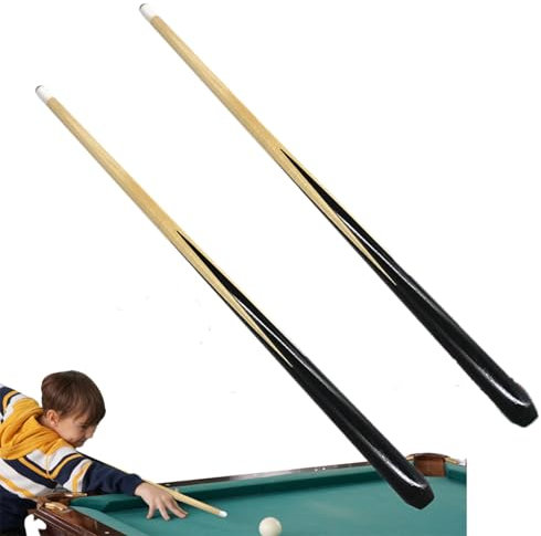 Dreuhuing 2 Palos de Billar -ni, Palos de Billar para niños, Taco de Billar de Madera de 20 Pulgadas, Palos de Billar pulidos a Mano, de Billar de Bar de casa, Palos de Mesa de Billar para