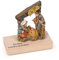 Logbuch-Verlag mini Weihnachtskrippe auf Holz kleine Krippe als Geschenk Frohe Weihnachten Give-Away 5 x 2,5 x 5 cm