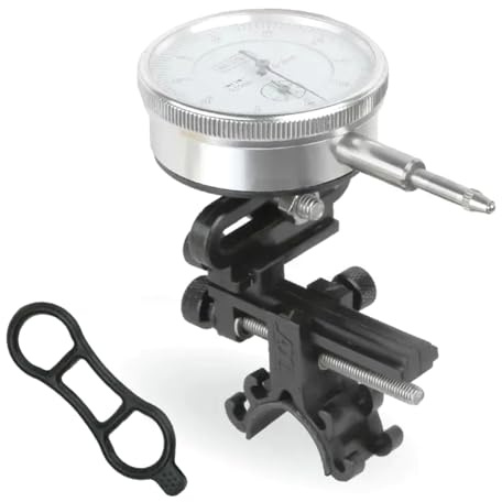 Hapihom Fahrradrad-Drehständer, Zentrierständer für Fahrradräder, Messuhr-Messgerät-Set, Fahrradfelgen-Einstellwerkzeuge mit Messuhr, für 26 27,5 29 700C Rennrad-Mountainbike Schwarz